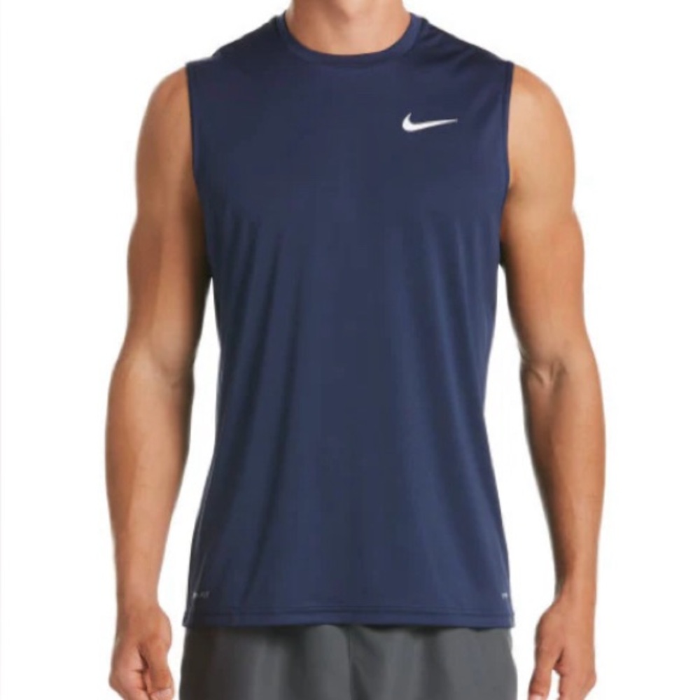 Nike Men's Navy Blue Sleeveless Top